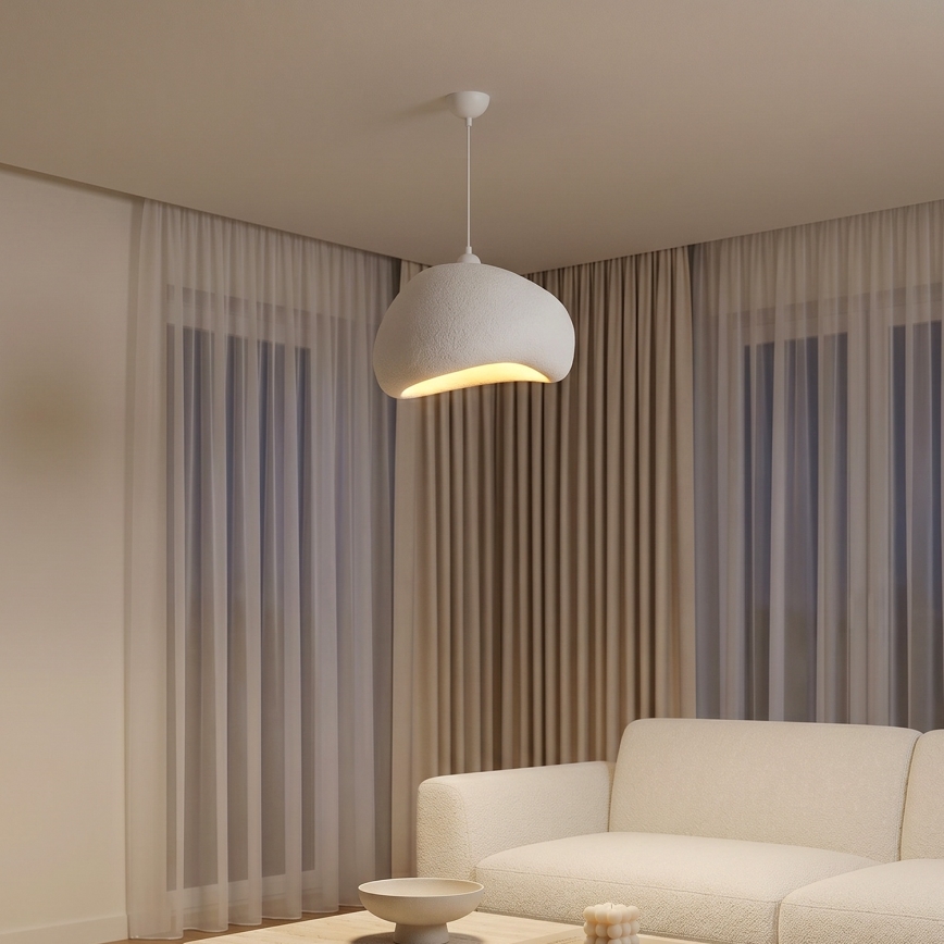 Brilagi - Κρεμαστό φωτιστικό με καλώδιο WABI SABI 1xE27/40W/230V Ø 42 cm λευκό