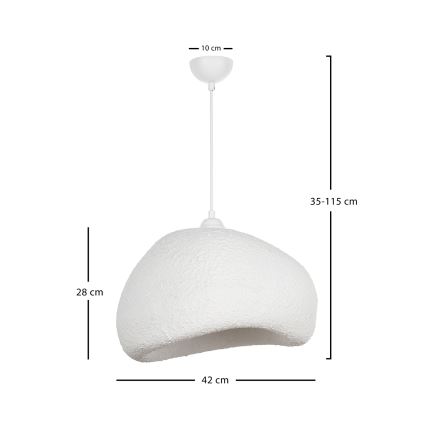 Brilagi - Κρεμαστό φωτιστικό με καλώδιο WABI SABI 1xE27/40W/230V Ø 42 cm λευκό