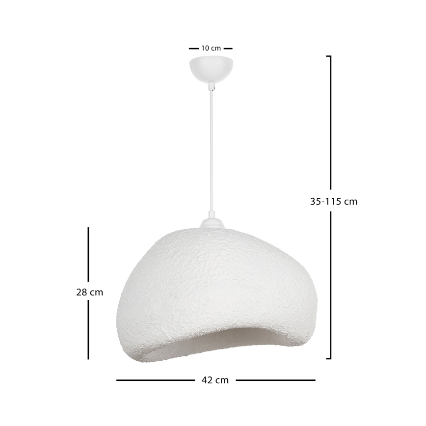Brilagi - Κρεμαστό φωτιστικό με καλώδιο WABI SABI 1xE27/40W/230V Ø 42 cm λευκό