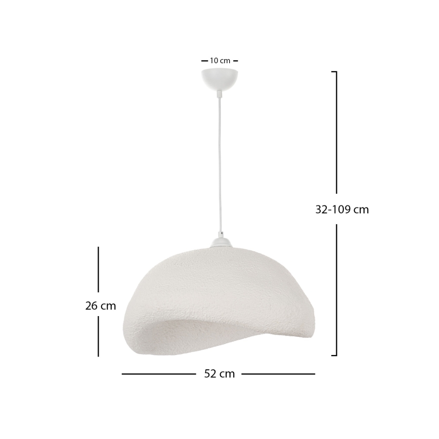 Brilagi - Κρεμαστό φωτιστικό με καλώδιο WABI SABI 1xE27/40W/230V Ø 52 εκ. λευκό