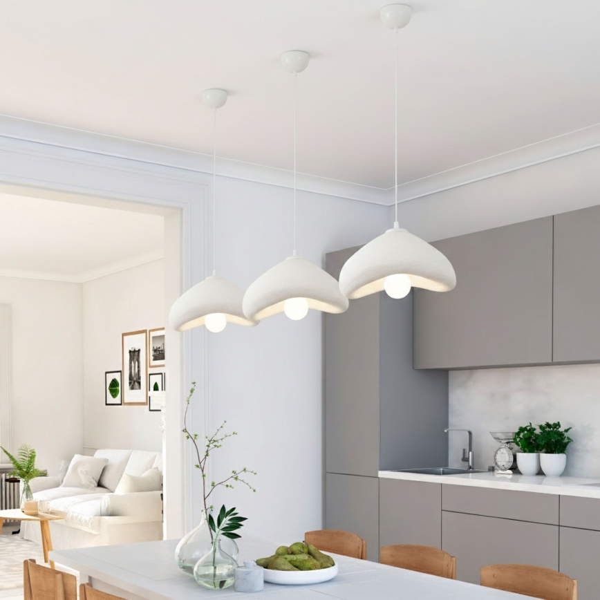 Brilagi - Κρεμαστό φωτιστικό με καλώδιο WABI SABI 1xE27/40W/230V, διάμ. 30 εκ., λευκό