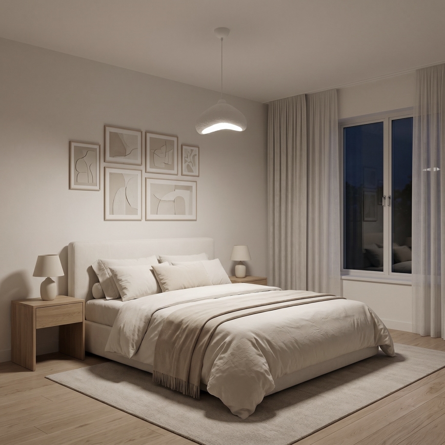 Brilagi - Κρεμαστό φωτιστικό με καλώδιο WABI SABI 1xE27/40W/230V, διάμ. 30 εκ., λευκό