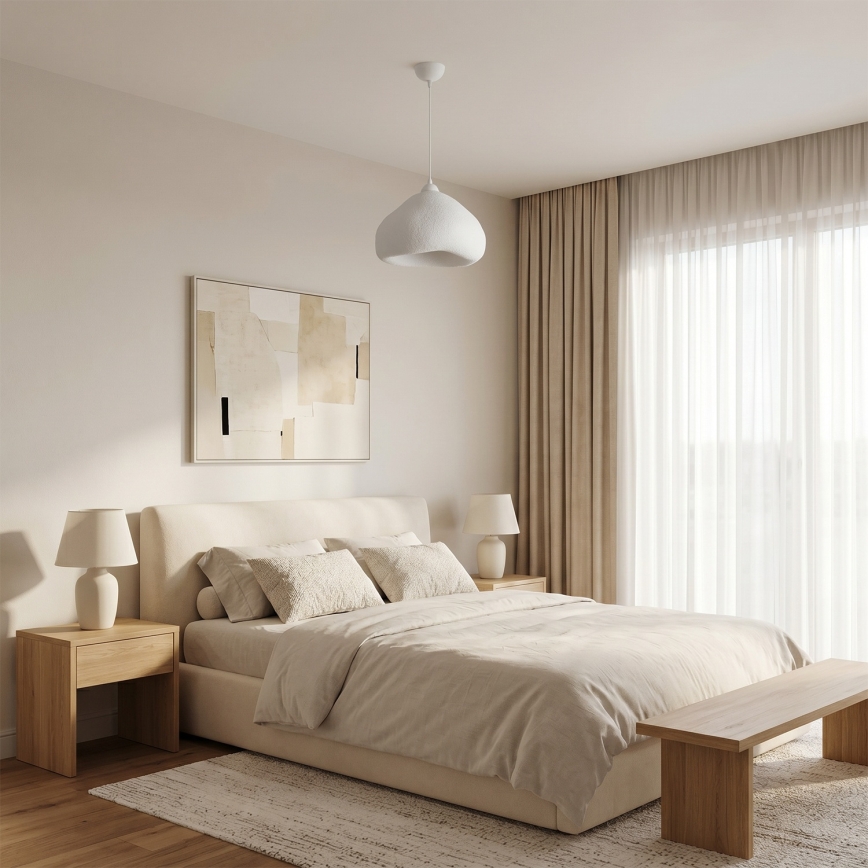 Brilagi - Κρεμαστό φωτιστικό με καλώδιο WABI SABI 1xE27/40W/230V διάμ. 32 cm λευκό