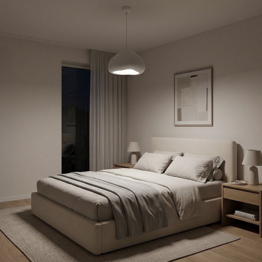 Brilagi - Κρεμαστό φωτιστικό με καλώδιο WABI SABI 1xE27/40W/230V διάμ. 32 cm λευκό