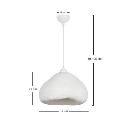 Brilagi - Κρεμαστό φωτιστικό με καλώδιο WABI SABI 1xE27/40W/230V διάμ. 32 cm λευκό