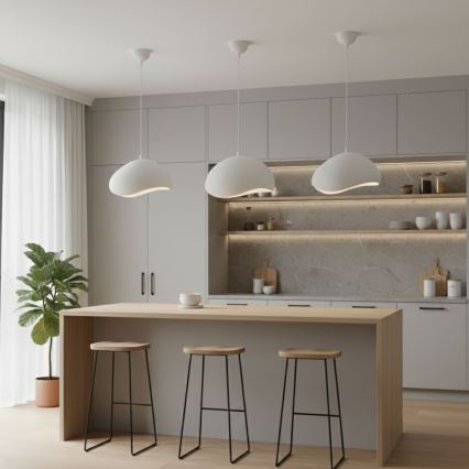 Brilagi - Κρεμαστό φωτιστικό με καλώδιο WABI SABI 1xE27/40W/230V διάμ. 32 cm λευκό