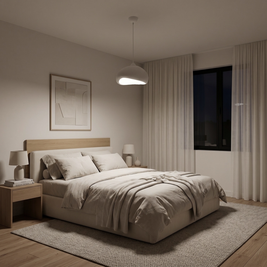 Brilagi - Κρεμαστό φωτιστικό με καλώδιο WABI SABI 1xE27/40W/230V διάμ. 32 cm λευκό