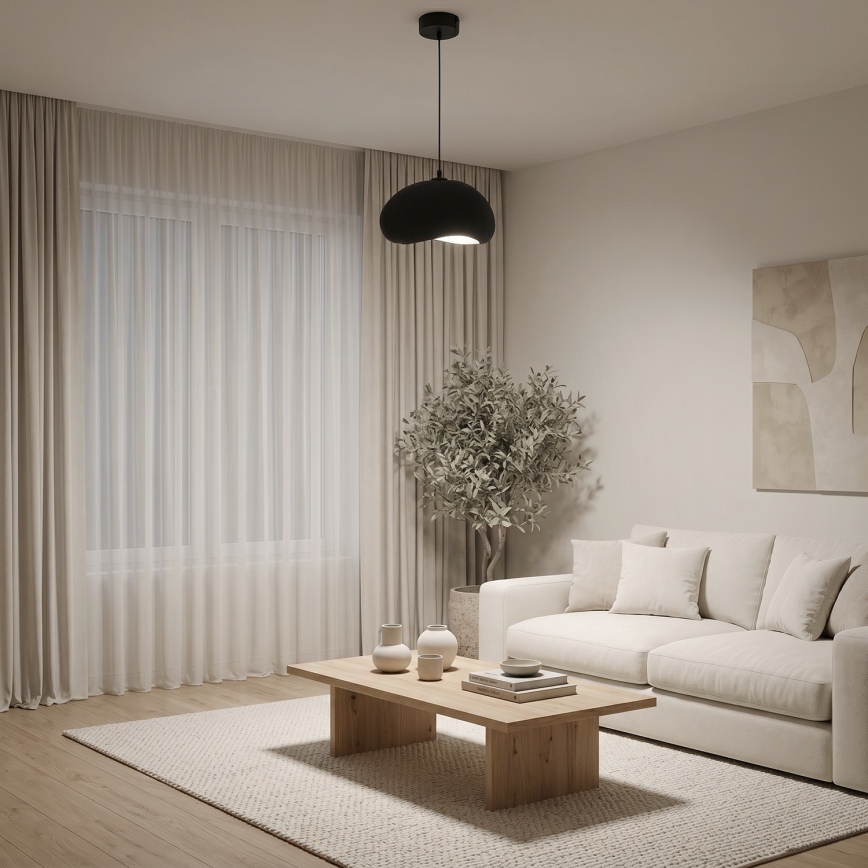 Brilagi - Κρεμαστό φωτιστικό με καλώδιο WABI SABI 1xE27/40W/230V διάμ. 35 cm μαύρο