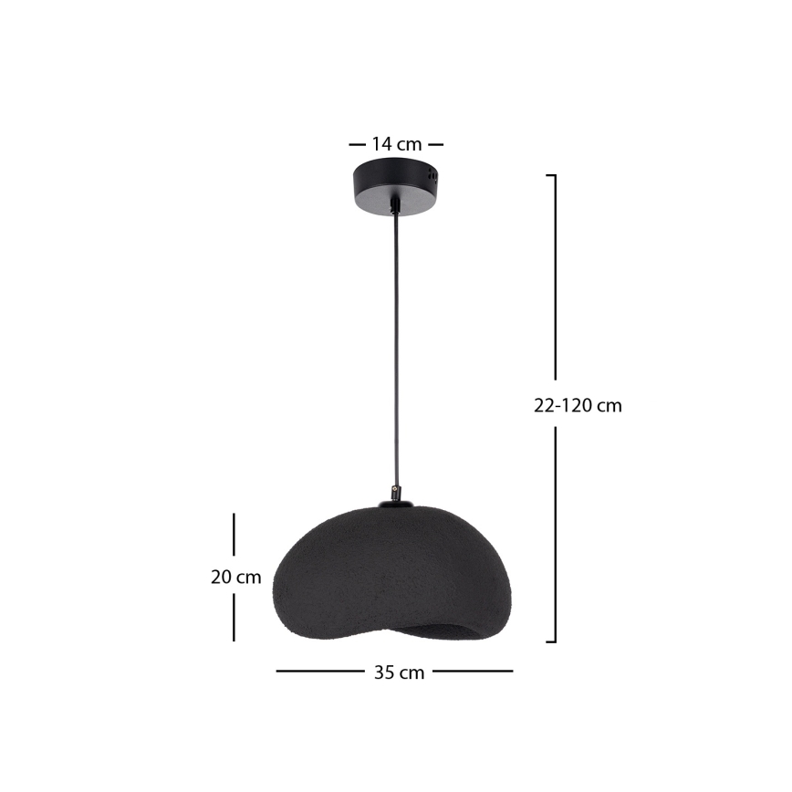 Brilagi - Κρεμαστό φωτιστικό με καλώδιο WABI SABI 1xE27/40W/230V διάμ. 35 cm μαύρο