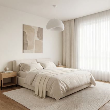 Brilagi - Κρεμαστό φωτιστικό με καλώδιο WABI SABI 1xE27/40W/230V διάμ. 50 cm λευκό