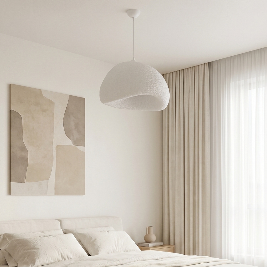 Brilagi - Κρεμαστό φωτιστικό με καλώδιο WABI SABI 1xE27/40W/230V διάμ. 50 cm λευκό