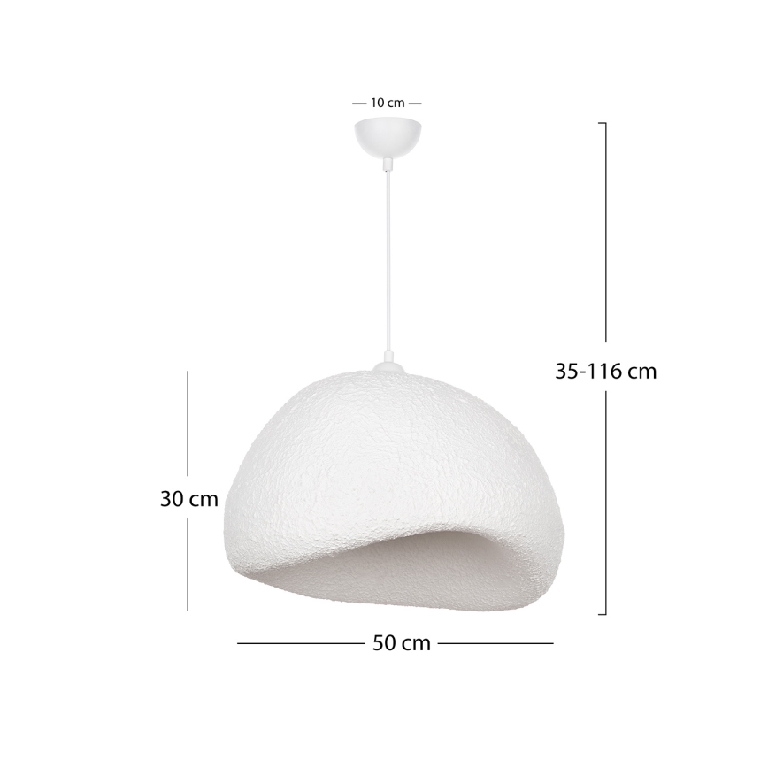 Brilagi - Κρεμαστό φωτιστικό με καλώδιο WABI SABI 1xE27/40W/230V διάμ. 50 cm λευκό