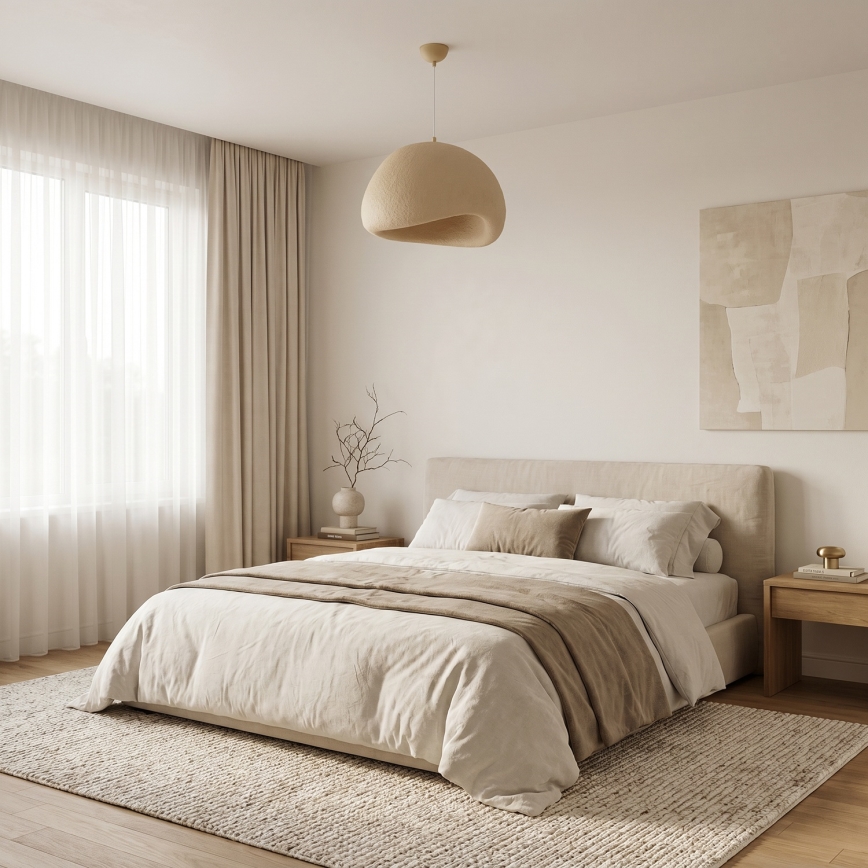 Brilagi - Κρεμαστό φωτιστικό με καλώδιο WABI SABI 1xE27/40W/230V διάμ. 50 cm μπεζ