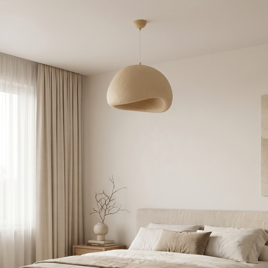 Brilagi - Κρεμαστό φωτιστικό με καλώδιο WABI SABI 1xE27/40W/230V διάμ. 50 cm μπεζ