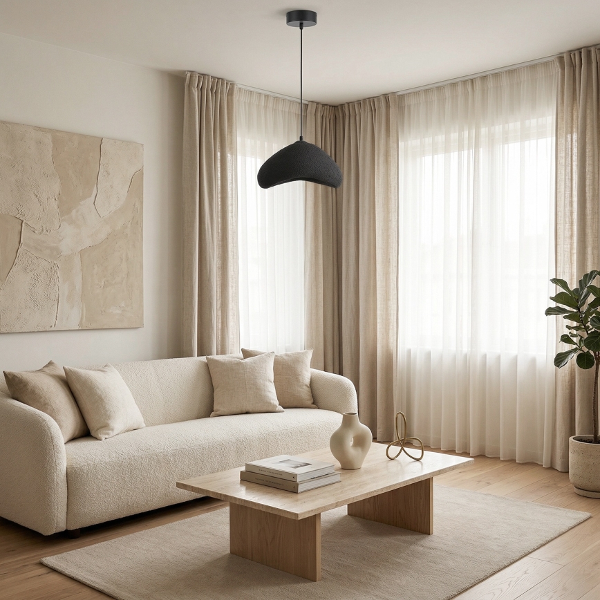 Brilagi - Κρεμαστό φωτιστικό με καλώδιο WABI SABI 1xE27/40W/230V διάμετρος 33 εκ. μαύρο