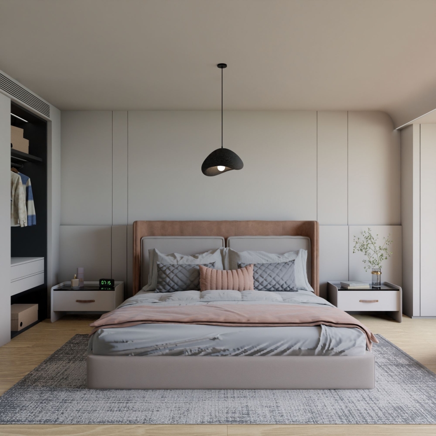 Brilagi - Κρεμαστό φωτιστικό με καλώδιο WABI SABI 1xE27/40W/230V διάμετρος 33 εκ. μαύρο