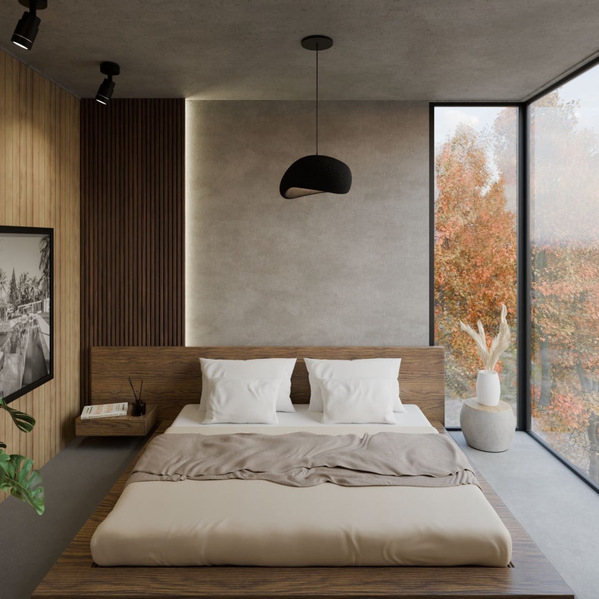 Brilagi - Κρεμαστό φωτιστικό με καλώδιο WABI SABI 1xE27/40W/230V μαύρο