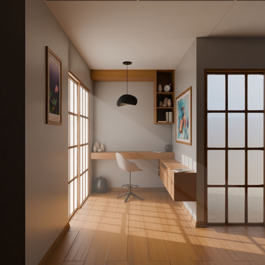 Brilagi - Κρεμαστό φωτιστικό με καλώδιο WABI SABI 1xE27/40W/230V μαύρο