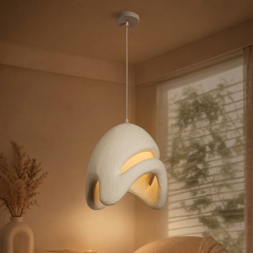 BRILAGI - Κρεμαστό φωτιστικό με καλώδιο WABI SABI 1xE27/60W/230V Ø 35 cm λευκό