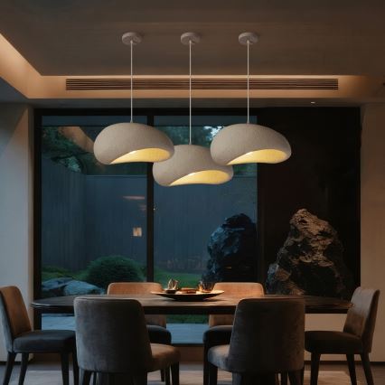 BRILAGI - Κρεμαστό φωτιστικό με καλώδιο WABI SABI 1xE27/60W/230V Ø 40 cm λευκό