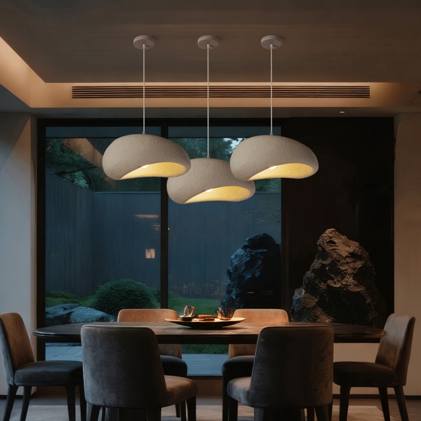 BRILAGI - Κρεμαστό φωτιστικό με καλώδιο WABI SABI 1xE27/60W/230V Ø 40 cm λευκό