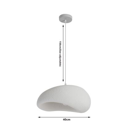 BRILAGI - Κρεμαστό φωτιστικό με καλώδιο WABI SABI 1xE27/60W/230V Ø 40 cm λευκό