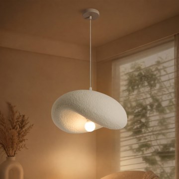 BRILAGI - Κρεμαστό φωτιστικό με καλώδιο WABI SABI 1xE27/60W/230V Ø 40 cm λευκό