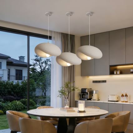 BRILAGI - Κρεμαστό φωτιστικό με καλώδιο WABI SABI 1xE27/60W/230V Ø 40 cm λευκό