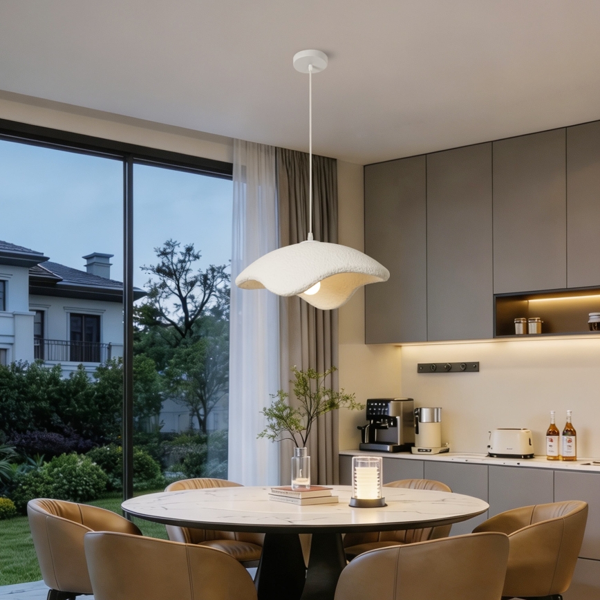 BRILAGI - Κρεμαστό φωτιστικό με καλώδιο WABI SABI 1xE27/60W/230V Ø 40 cm λευκό