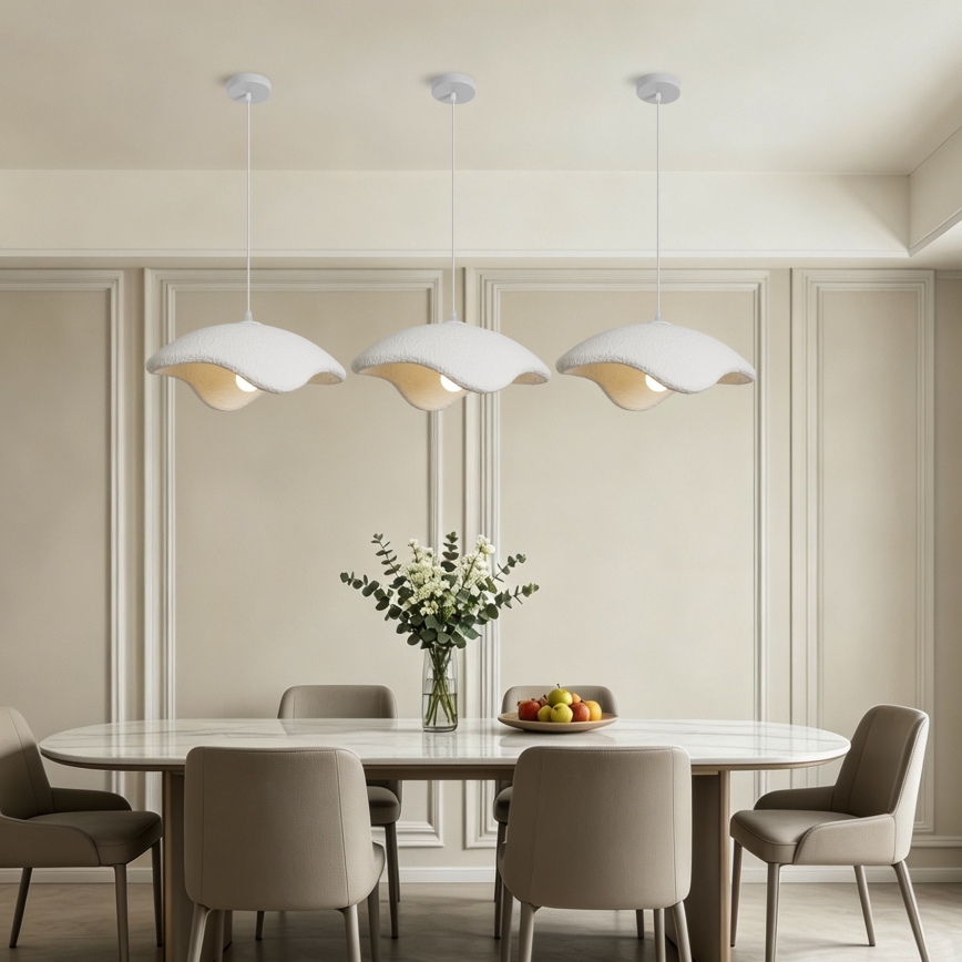 BRILAGI - Κρεμαστό φωτιστικό με καλώδιο WABI SABI 1xE27/60W/230V Ø 40 cm λευκό