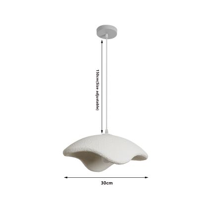 BRILAGI - Κρεμαστό φωτιστικό με καλώδιο WABI SABI 1xE27/60W/230V Ø 40 cm λευκό