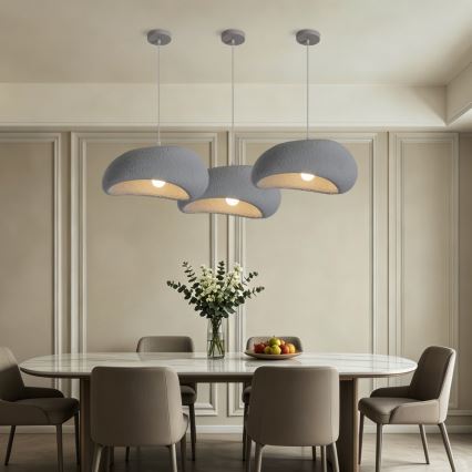 BRILAGI - Κρεμαστό φωτιστικό με καλώδιο WABI SABI 1xE27/60W/230V Ø 40 cm γκρι