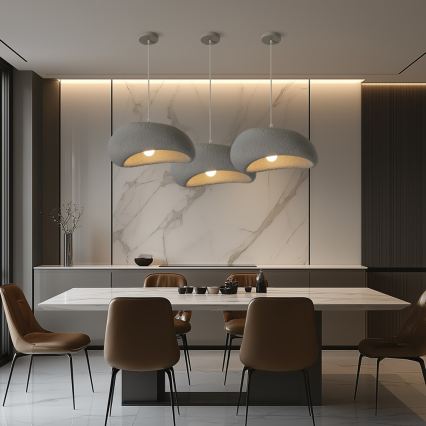 BRILAGI - Κρεμαστό φωτιστικό με καλώδιο WABI SABI 1xE27/60W/230V Ø 40 cm γκρι