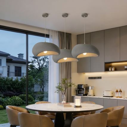 BRILAGI - Κρεμαστό φωτιστικό με καλώδιο WABI SABI 1xE27/60W/230V Ø 40 cm γκρι