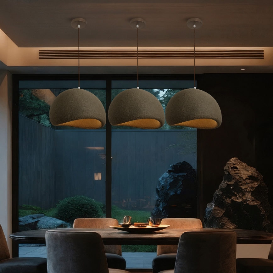 BRILAGI - Κρεμαστό φωτιστικό με καλώδιο WABI SABI 1xE27/60W/230V Ø 40 εκ. καφέ