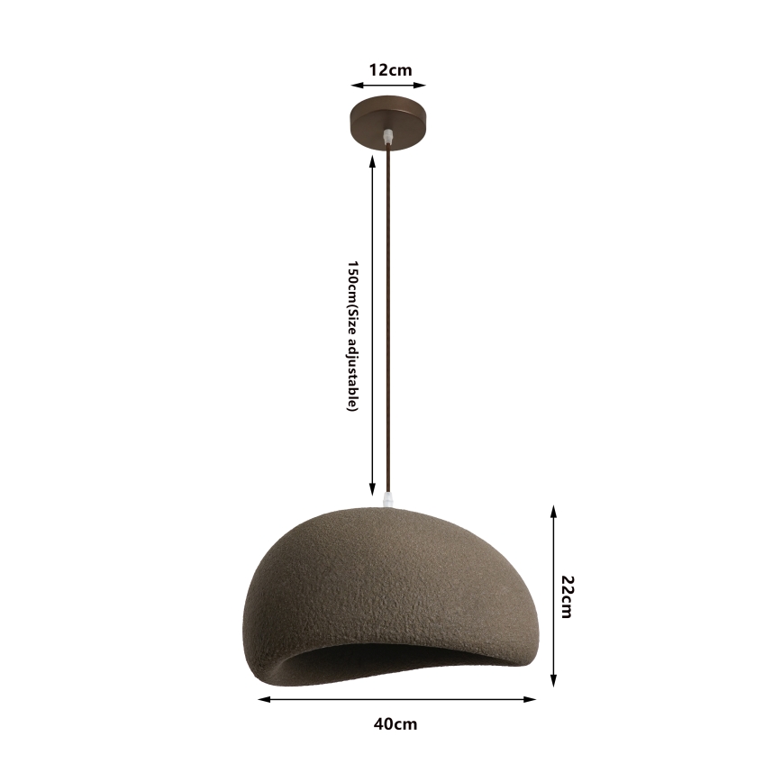BRILAGI - Κρεμαστό φωτιστικό με καλώδιο WABI SABI 1xE27/60W/230V Ø 40 εκ. καφέ
