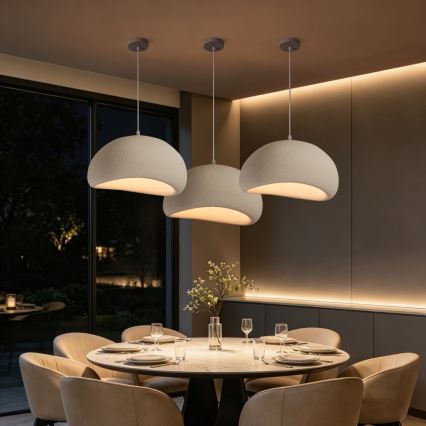 BRILAGI - Κρεμαστό φωτιστικό με καλώδιο WABI SABI 1xE27/60W/230V Ø 50 cm λευκό