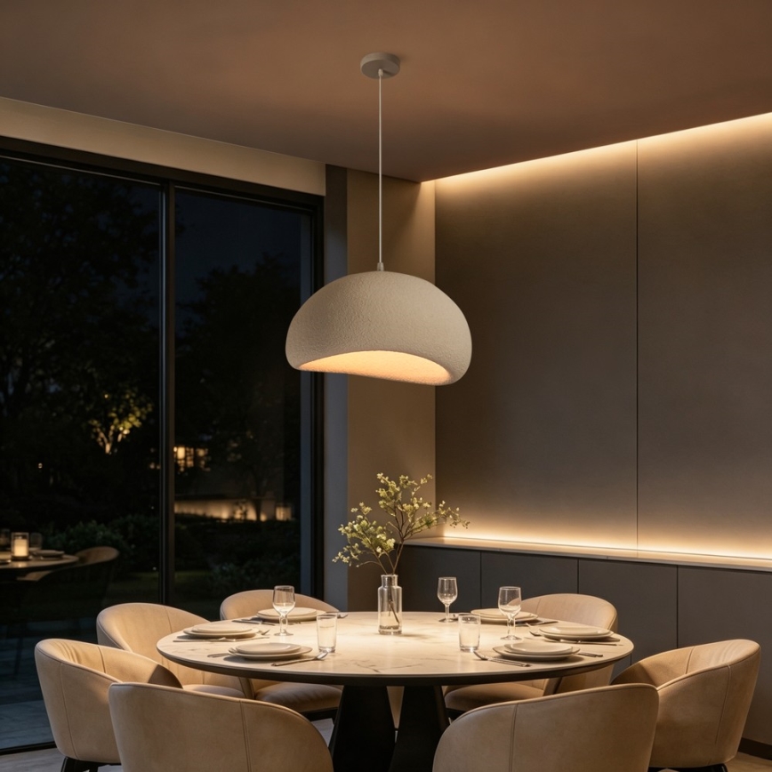 BRILAGI - Κρεμαστό φωτιστικό με καλώδιο WABI SABI 1xE27/60W/230V Ø 50 cm λευκό