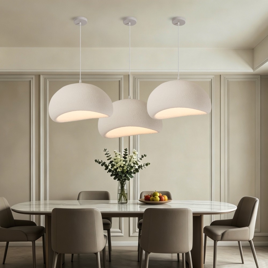 BRILAGI - Κρεμαστό φωτιστικό με καλώδιο WABI SABI 1xE27/60W/230V Ø 50 cm λευκό