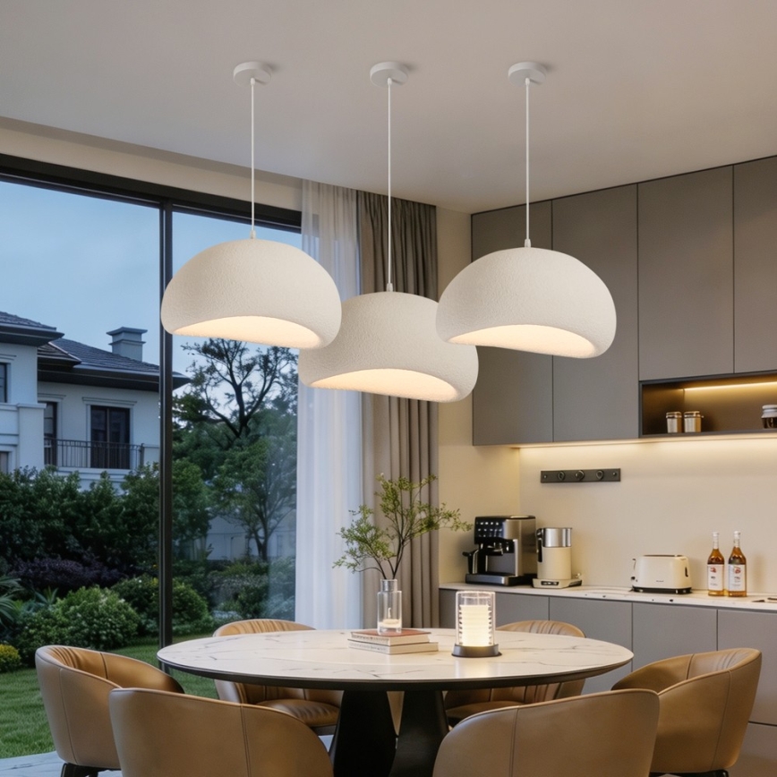 BRILAGI - Κρεμαστό φωτιστικό με καλώδιο WABI SABI 1xE27/60W/230V Ø 50 cm λευκό