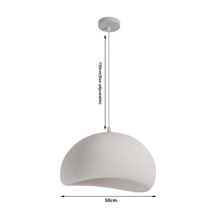 BRILAGI - Κρεμαστό φωτιστικό με καλώδιο WABI SABI 1xE27/60W/230V Ø 50 cm λευκό