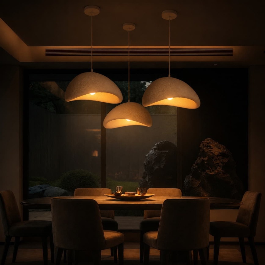 BRILAGI - Κρεμαστό φωτιστικό με καλώδιο WABI SABI 1xE27/60W/230V διάμ. 40 εκ. λευκό