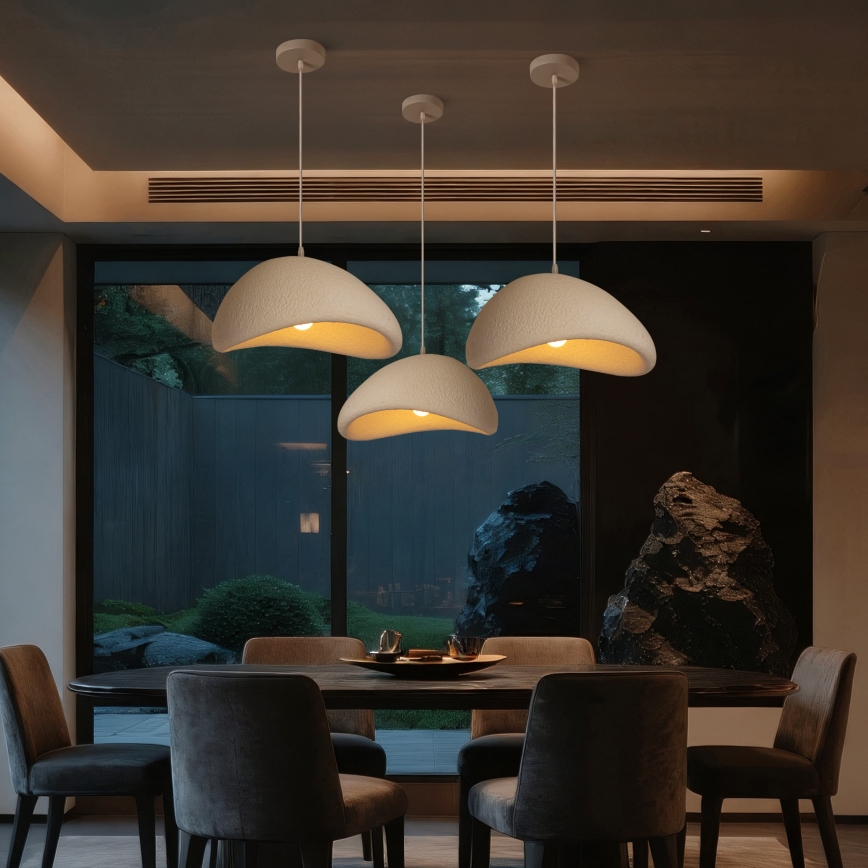 BRILAGI - Κρεμαστό φωτιστικό με καλώδιο WABI SABI 1xE27/60W/230V διάμ. 40 εκ. λευκό