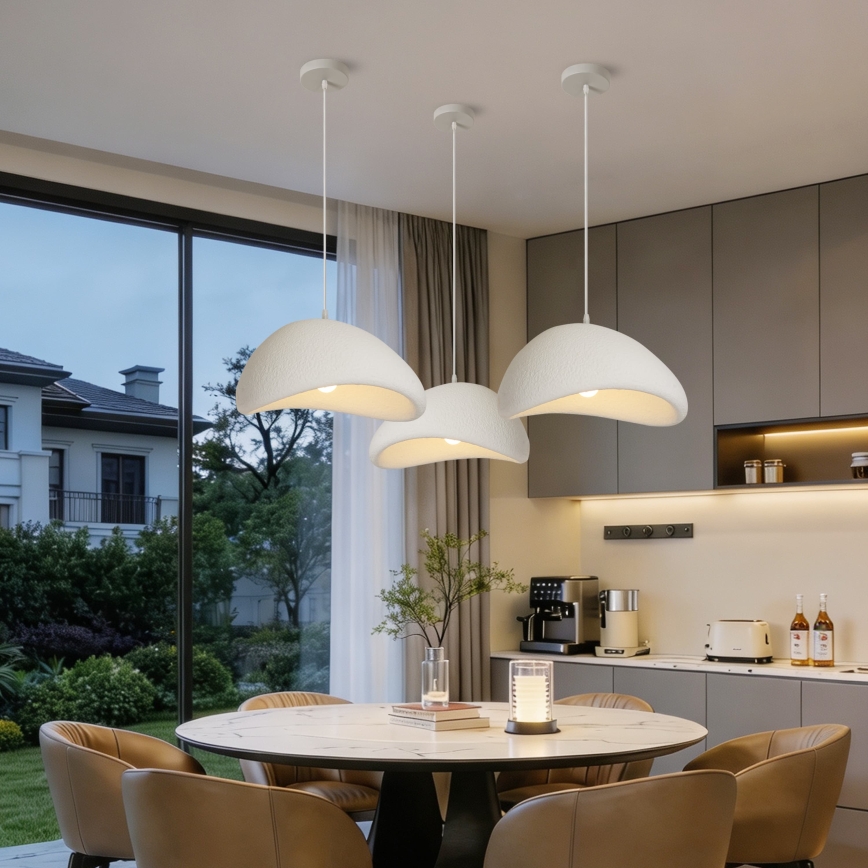 BRILAGI - Κρεμαστό φωτιστικό με καλώδιο WABI SABI 1xE27/60W/230V διάμ. 40 εκ. λευκό