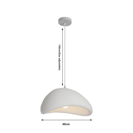BRILAGI - Κρεμαστό φωτιστικό με καλώδιο WABI SABI 1xE27/60W/230V διάμ. 40 εκ. λευκό