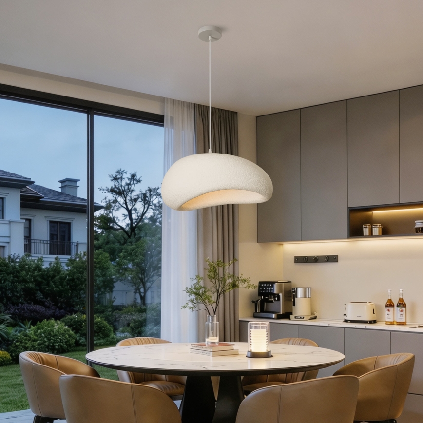 BRILAGI - Κρεμαστό φωτιστικό με καλώδιο WABI SABI 1xE27/60W/230V διάμ. 50 cm λευκό