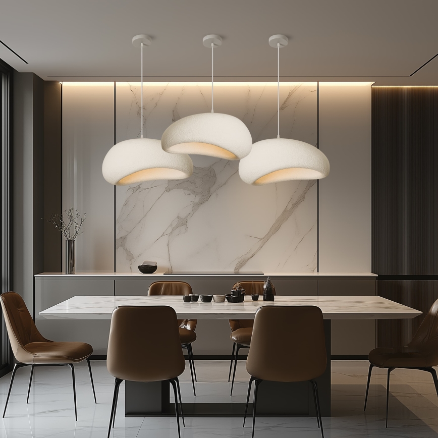 BRILAGI - Κρεμαστό φωτιστικό με καλώδιο WABI SABI 1xE27/60W/230V διάμ. 50 cm λευκό