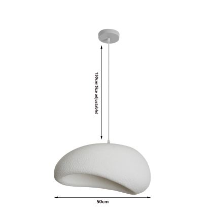 BRILAGI - Κρεμαστό φωτιστικό με καλώδιο WABI SABI 1xE27/60W/230V διάμ. 50 cm λευκό