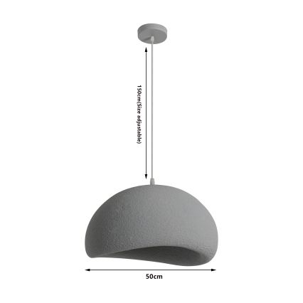 BRILAGI - Κρεμαστό φωτιστικό με καλώδιο WABI SABI 1xE27/60W/230V διάμ. 50 cm γκρι
