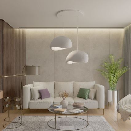 Brilagi - Κρεμαστό φωτιστικό με καλώδιο WABI SABI 2xE27/40W/230V λευκό